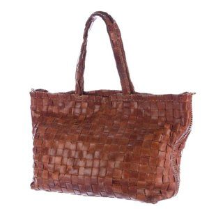 HENRY BEGUELIN Woven Leather Tote